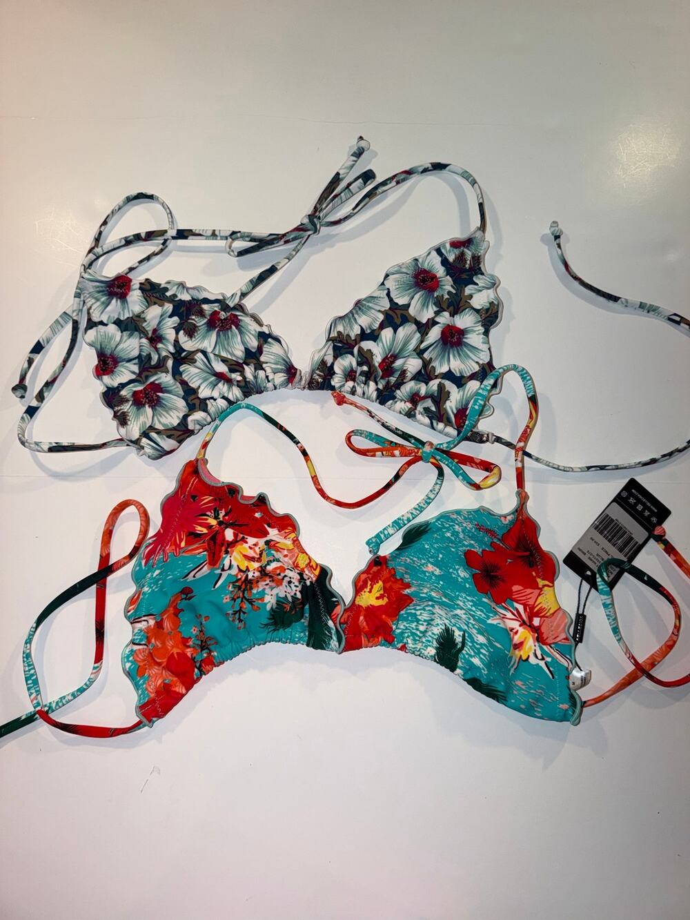 RELLECIGA Bikini Top Bundle Floral Ruffle M
